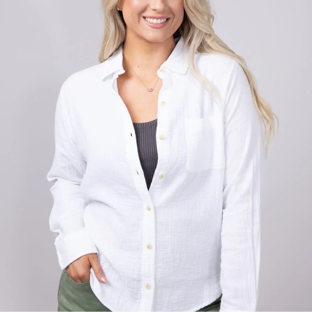 C&C California linen shirt white New! Size XS